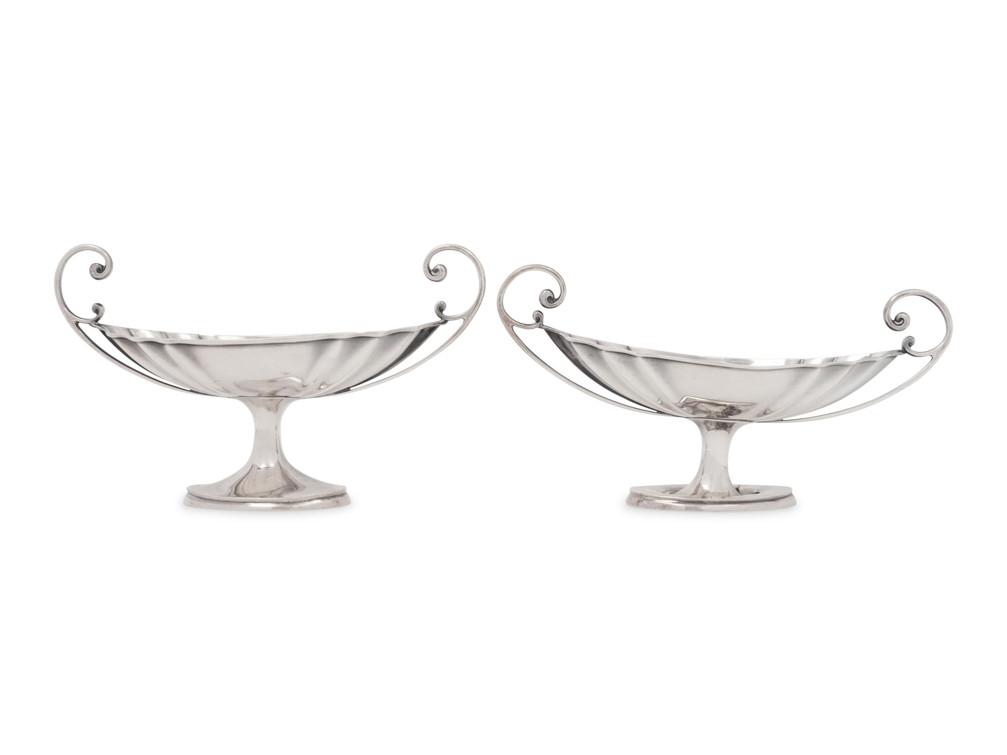 A Pair of American Silver Compotes