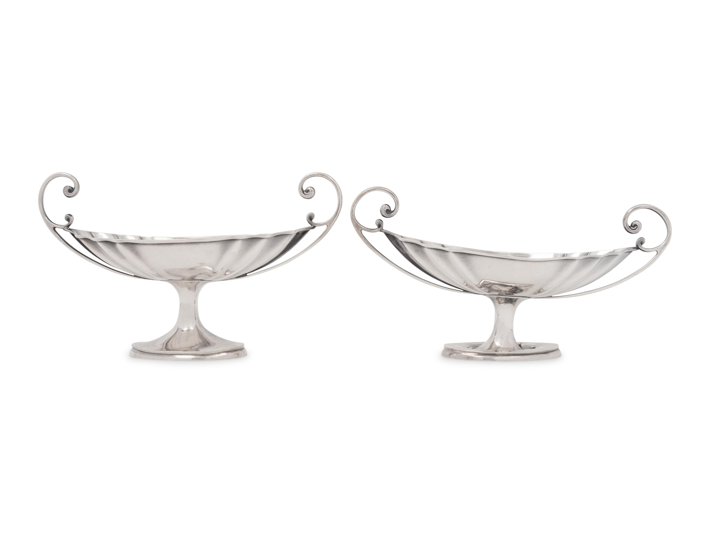 A Pair of American Silver Compotes