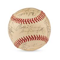 A 1941 Cleveland Indians Team Signed Autograph Baseball (PSA Letter of Authenticity),