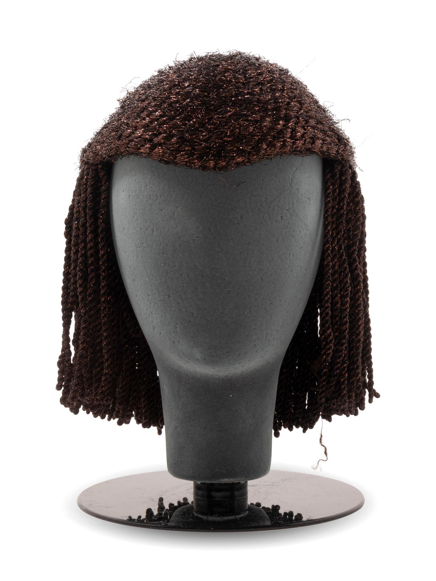Two Krizia Knit Caps with Fringe Hair