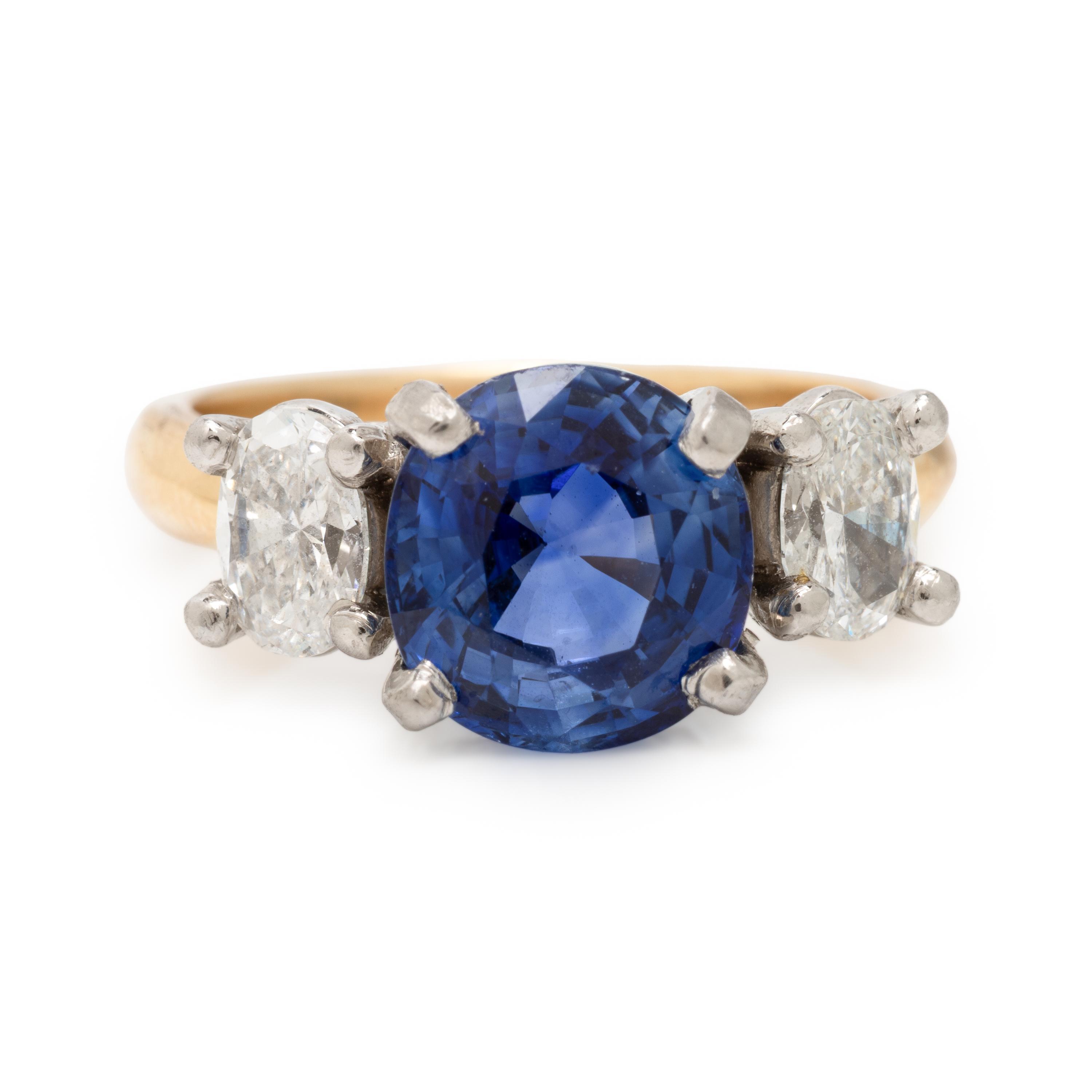 Ceylon Sapphire and Diamond Ring