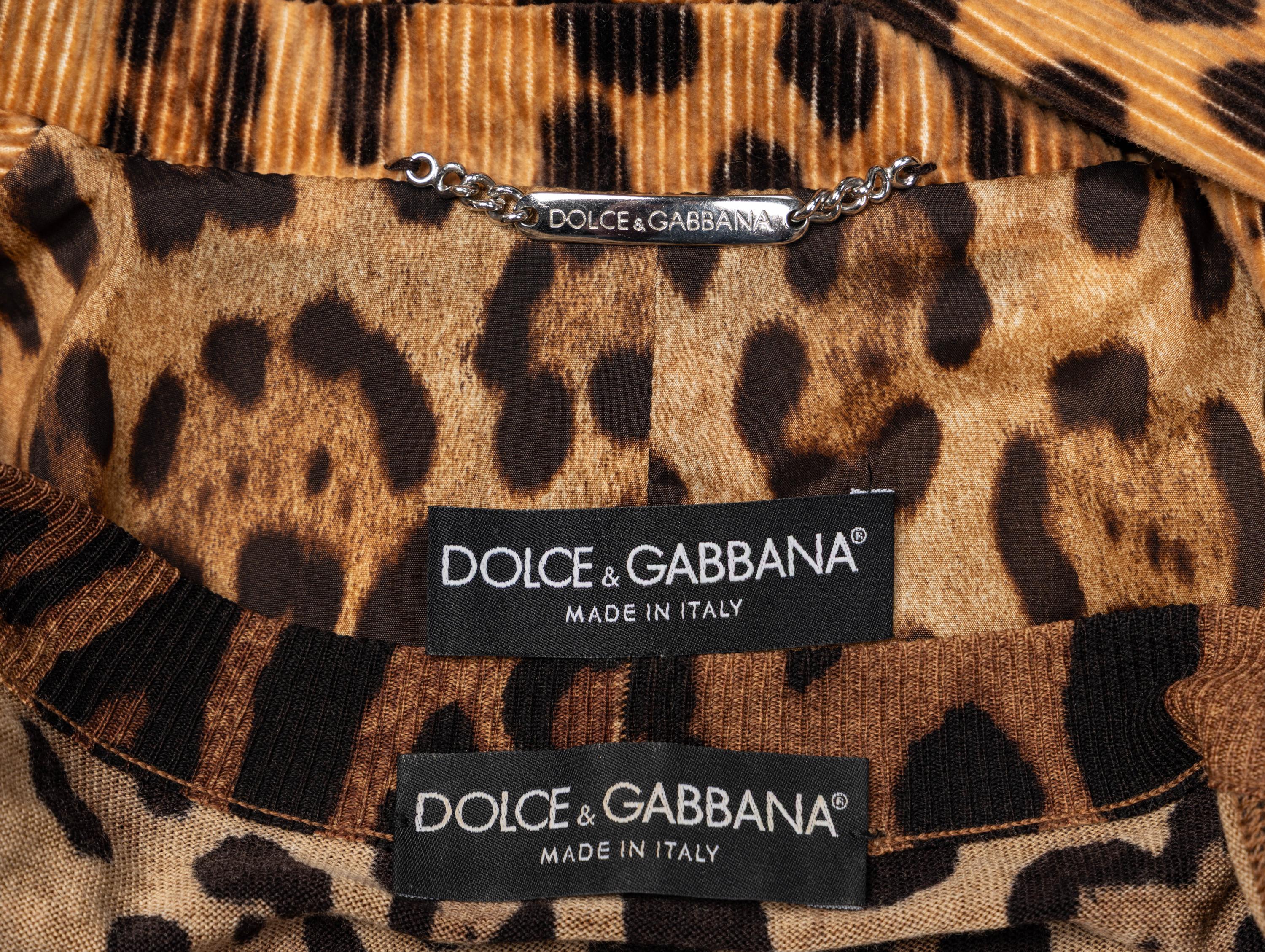 Dolce & Gabbana, Leopard-Print Corduroy Blazer & Cardigan