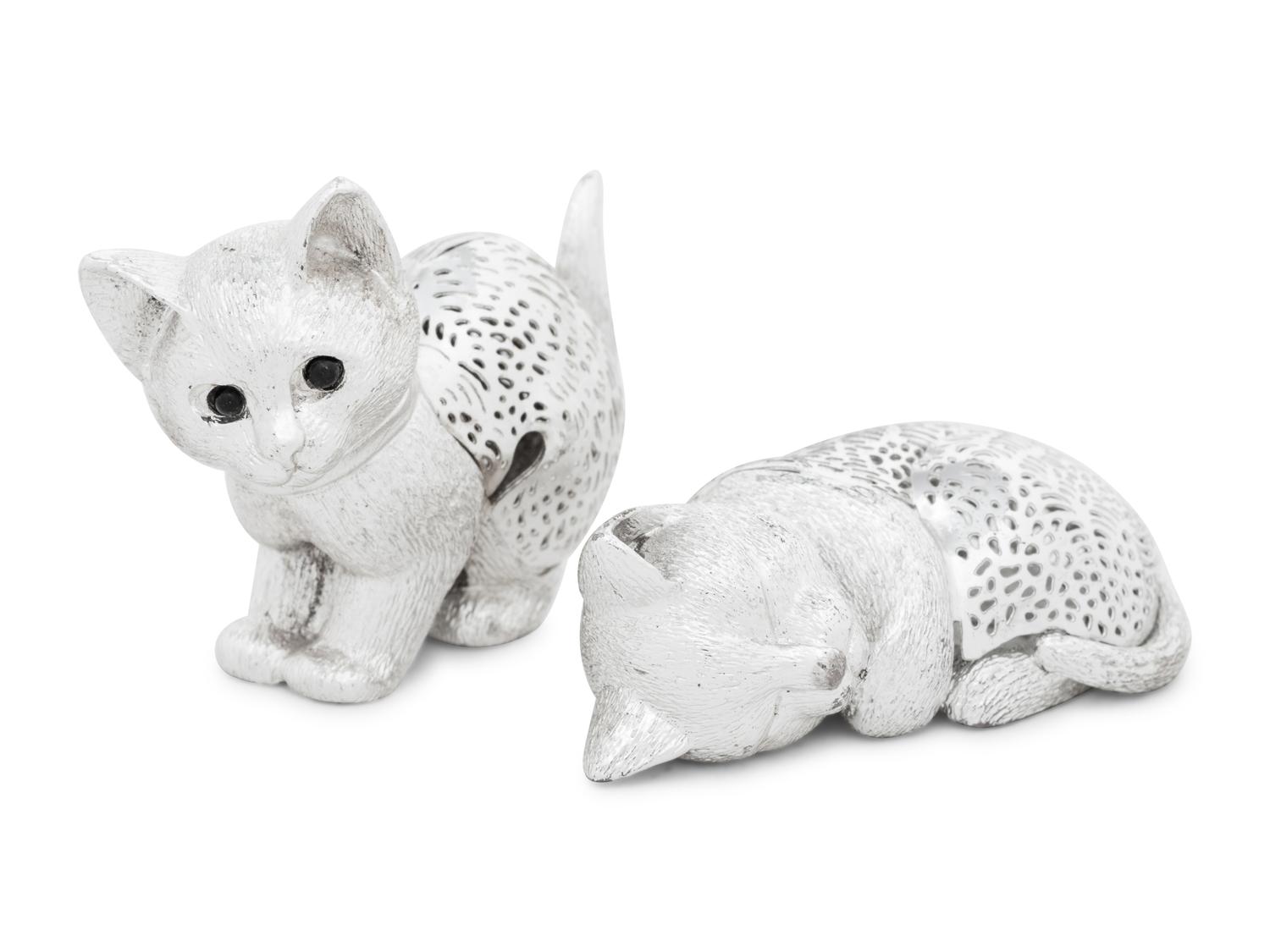 Two French Silver-Plate Zoomorphic Figures