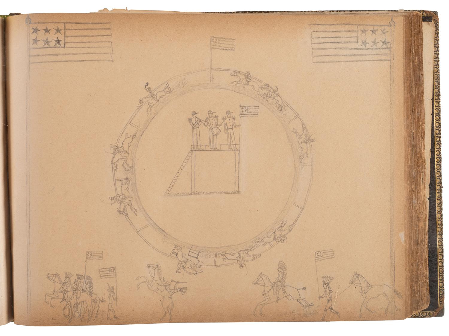 "Drawings Presented to Rev. Pius Boehm by His Little Indian Children." [Crow Creek Reservation, South Dakota.] 4 May 1899.