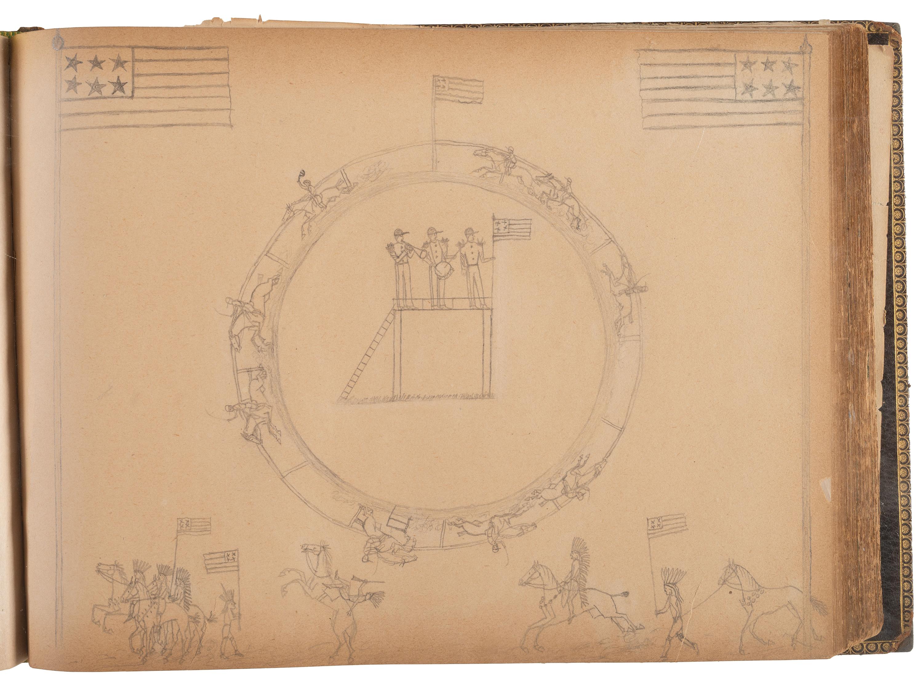 "Drawings Presented to Rev. Pius Boehm by His Little Indian Children." [Crow Creek Reservation, South Dakota.] 4 May 1899.