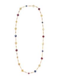 SAPPHIRE AND COLORED DIAMOND NECKLACE