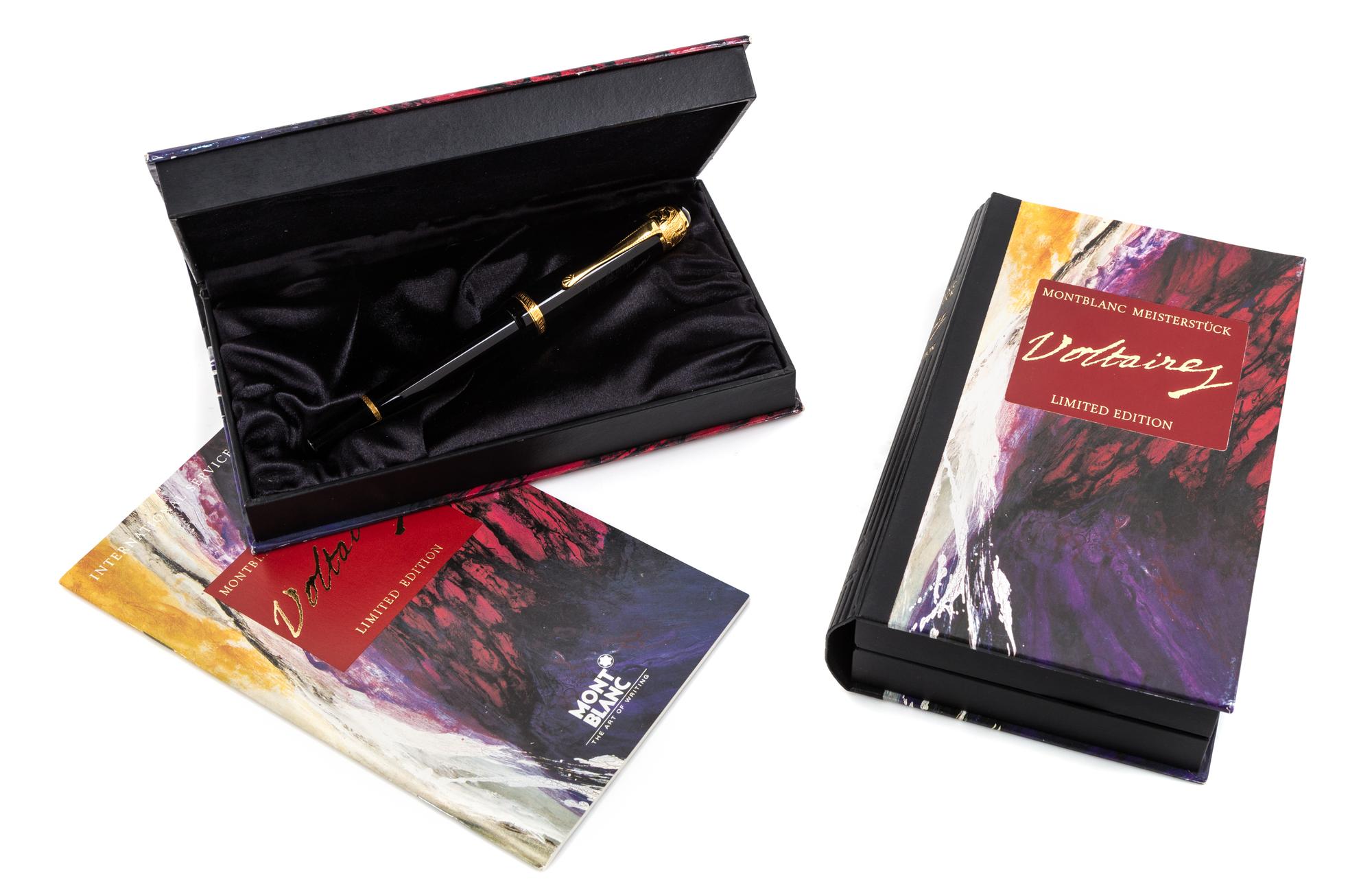 A Pair of Montblanc Meisterstuck Voltaire Limited Edition Fountain Pens