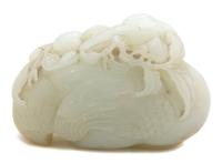 A Chinese Carved Jade Bird Length 3 1/2 inches.