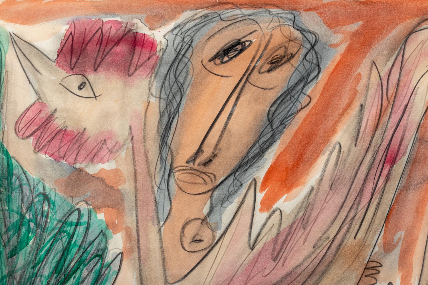 Untitled (Woman with Bird), c. 1990