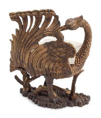 An Italian Giltwood "Grotto" Style Ostrich Chair