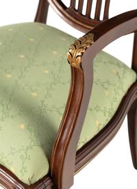 A Councill Craftsmen George III Style Parcel Gilt Walnut Armchair