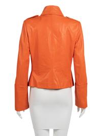 Alexander McQueen Orange Leather Jacket, 2000s