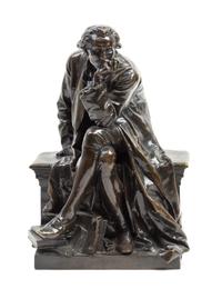 A French Bronze Figure Height 11 inches. — AIME-JULES DALOU (1838-1902)