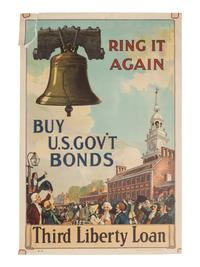 [WWI-WWII]. 14 World War I and Word War II posters, incl. examples by CHRISTY, HIRSCH, & ROCKWELL.