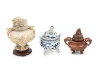 Three Chinese Incense Burners