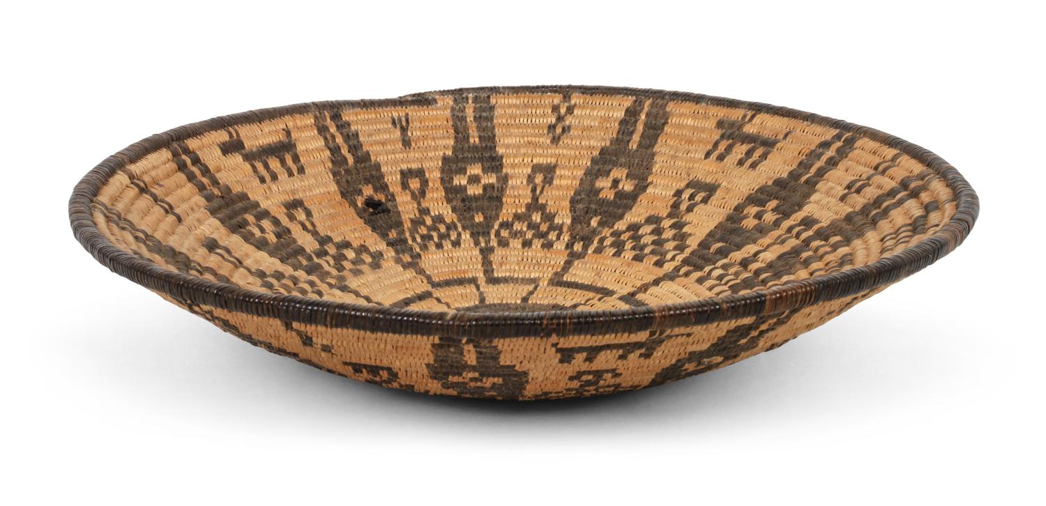 An Apache Pictorial Basket Diameter 12 inches. — EARLY 20TH CENTURY