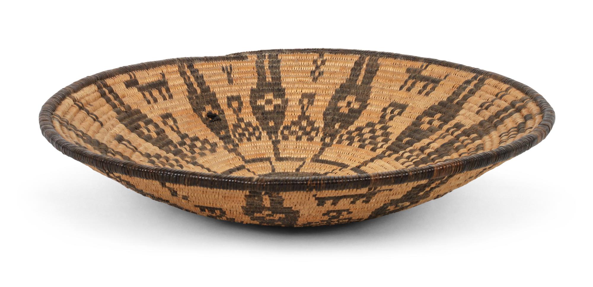 An Apache Pictorial Basket Diameter 12 inches. — EARLY 20TH CENTURY
