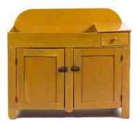 An American Painted Dry Sink Height 39 1/4 x width 45 3/4 x depth 19 1/2 inches. — 19TH CENTURY