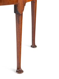 A George I Walnut Demilune Game Table