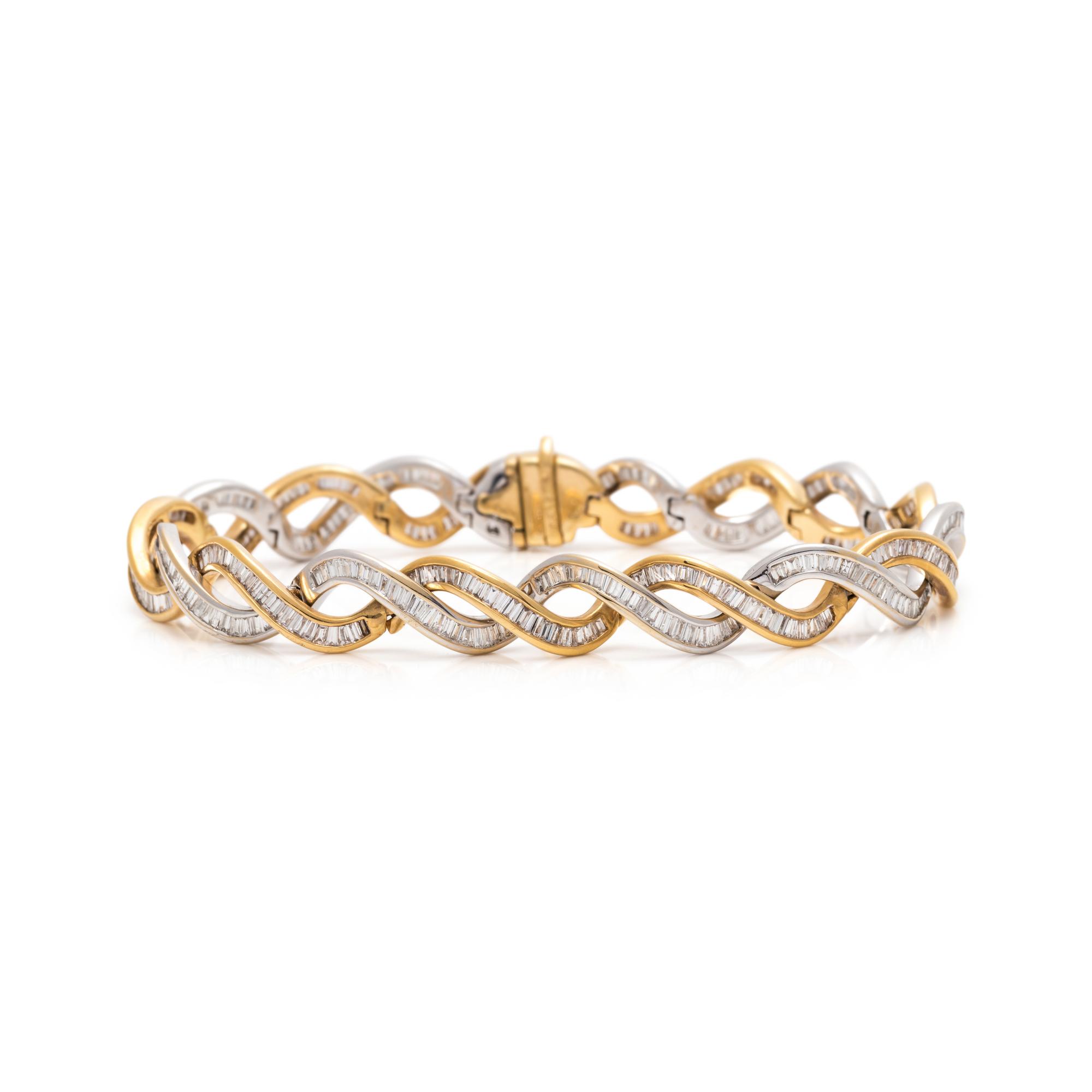 BICOLOR GOLD AND DIAMOND BRACELET