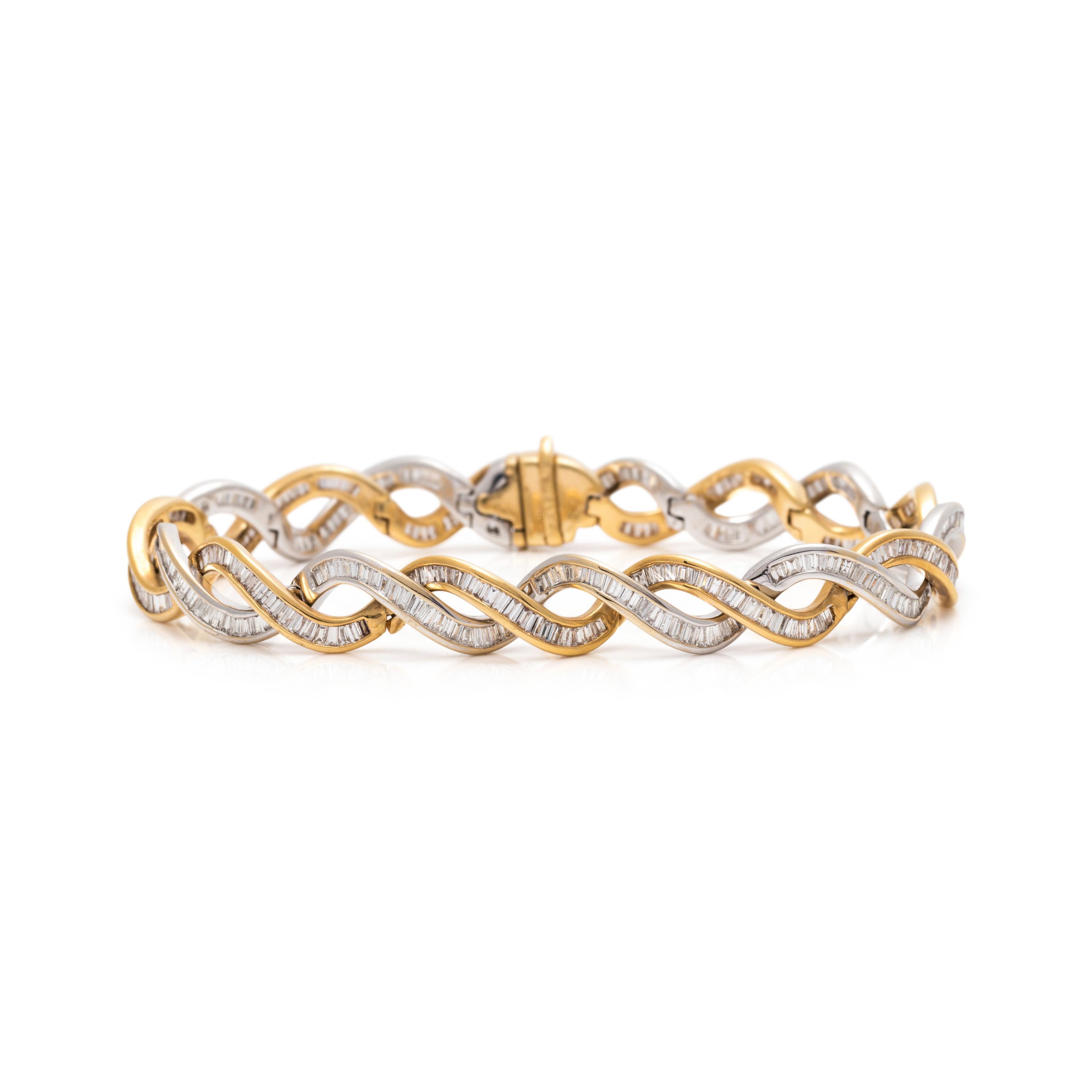 BICOLOR GOLD AND DIAMOND BRACELET