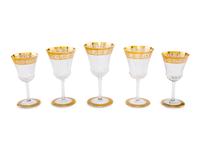 A Staint-Louis Thistle Gilt Stemware Service