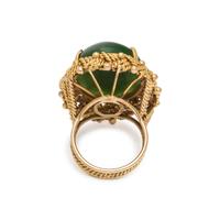YELLOW GOLD AND NEPHRITE RING