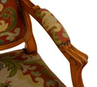 A Louis XV Style Carved Mahogany Fauteuil — 19TH CENTURY