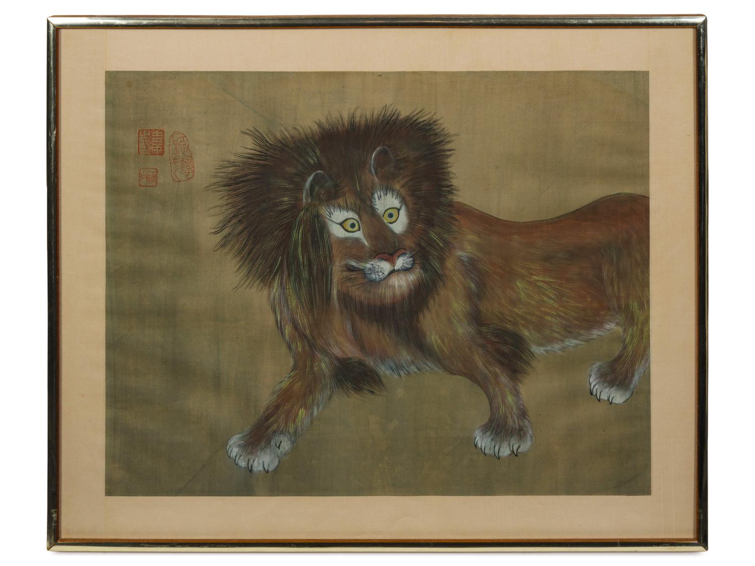 A Pair of Chinese Ink on Paper Drawings — 20TH CENTURY