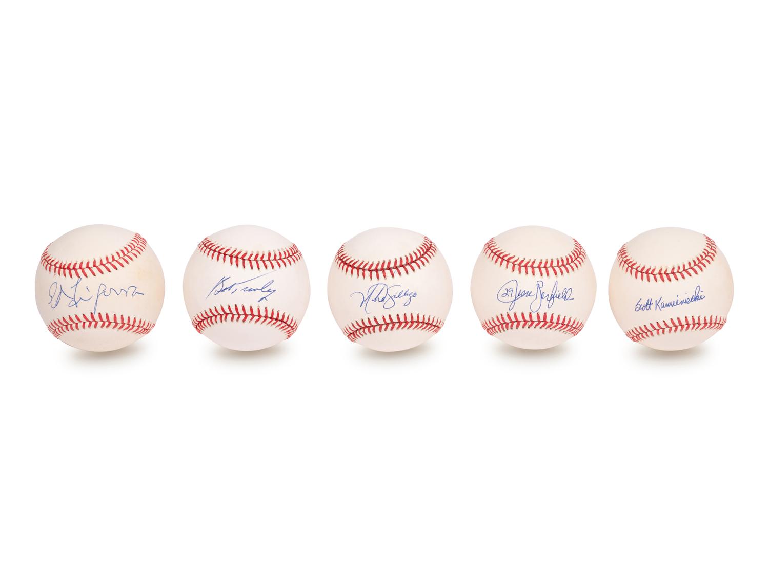 A Group of Over 70 New York Yankees Signed Autograph Baseballs,