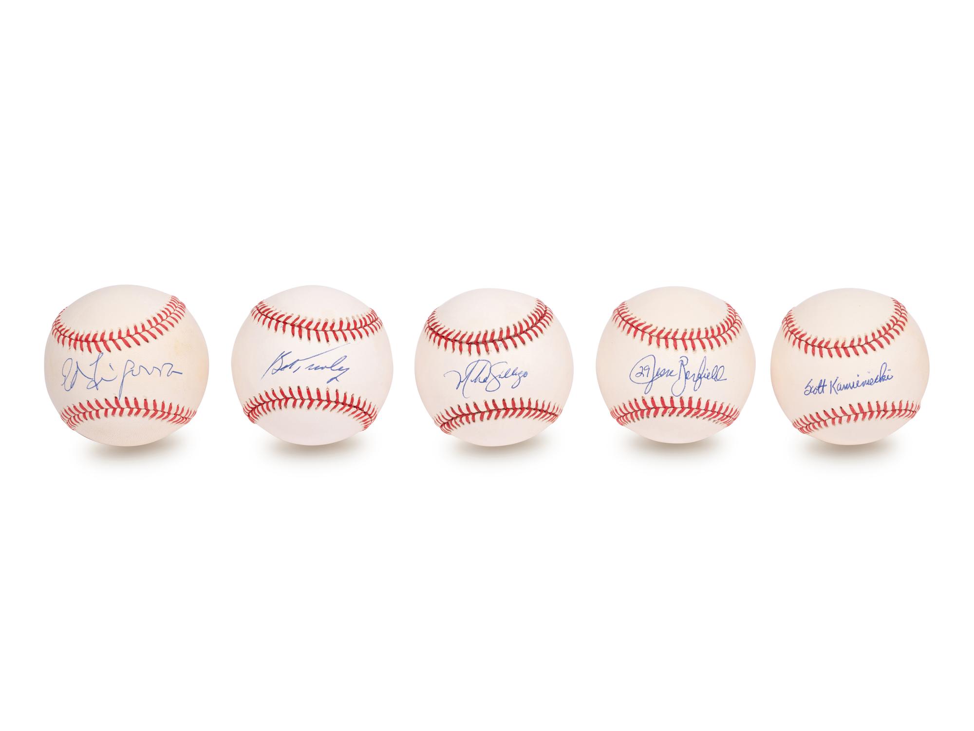 A Group of Over 70 New York Yankees Signed Autograph Baseballs,