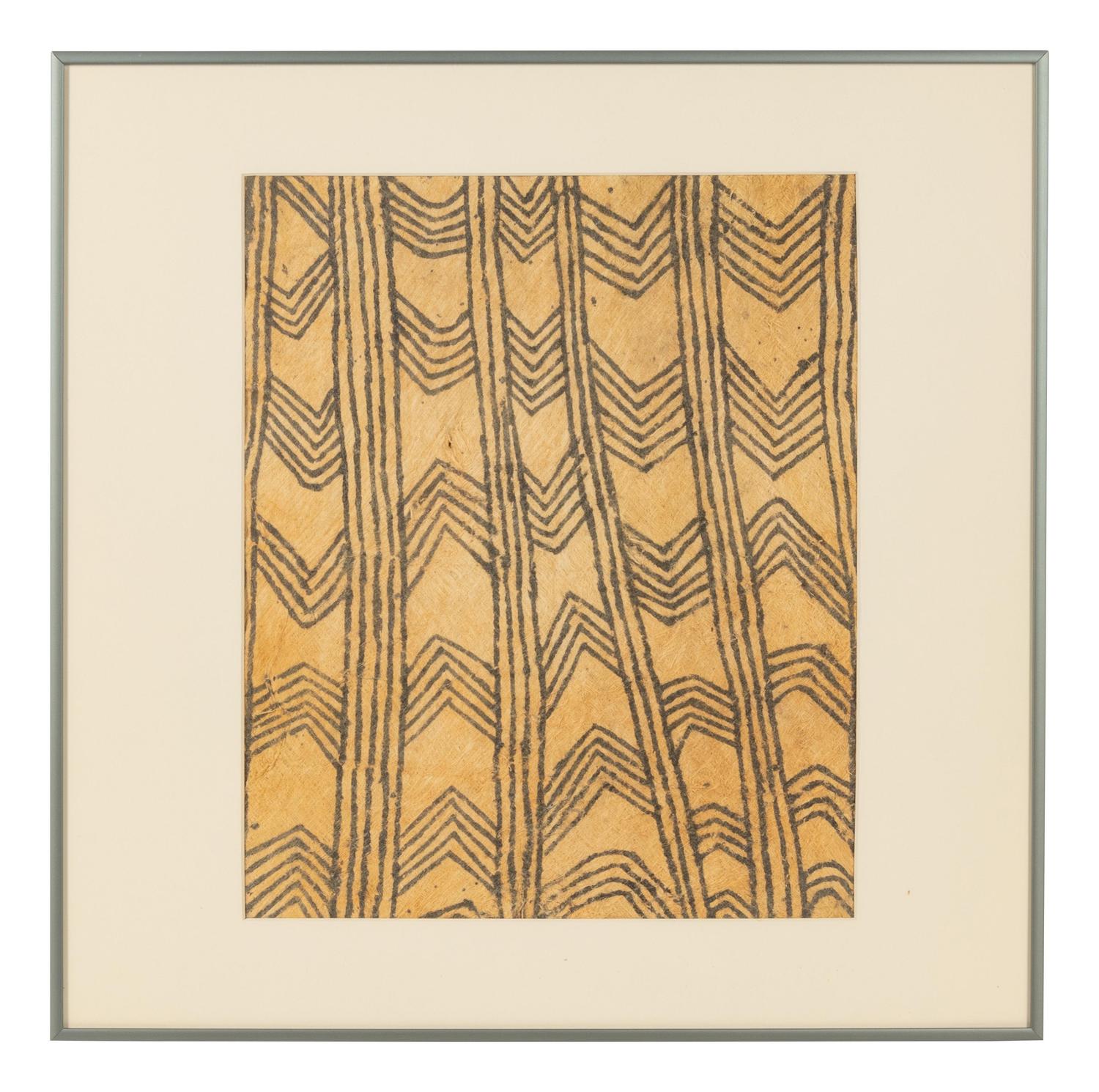 A Group of Nine Pongo Bark Cloth Drawings