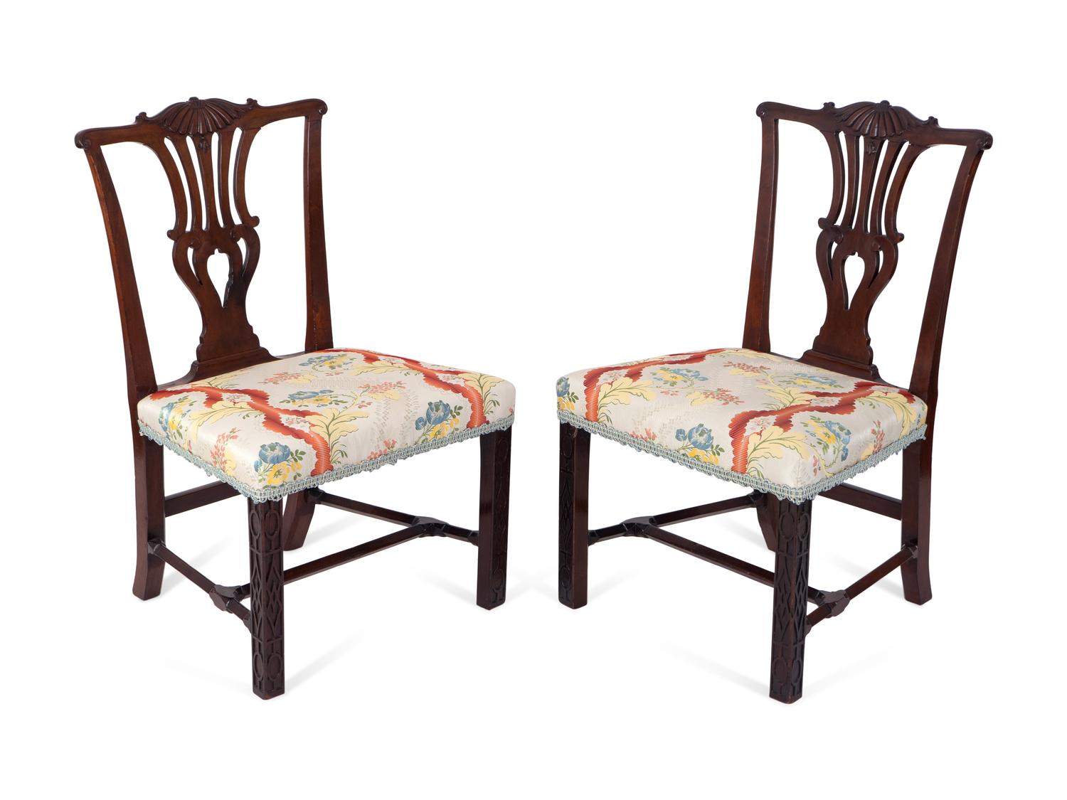 A Pair of George II Carved Mahogany Side Chairs — 18TH CENTURY