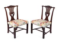 A Pair of George II Carved Mahogany Side Chairs — 18TH CENTURY
