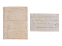 [ENSLAVEMENT]. 3 doctors' bills for medical services rendered, incl. to slaves during the Civil War.
