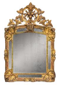 A Continental Giltwood Mirror Height 36 inches. — 18TH CENTURY & LATER