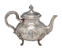 A German Hanau Silver Teapot