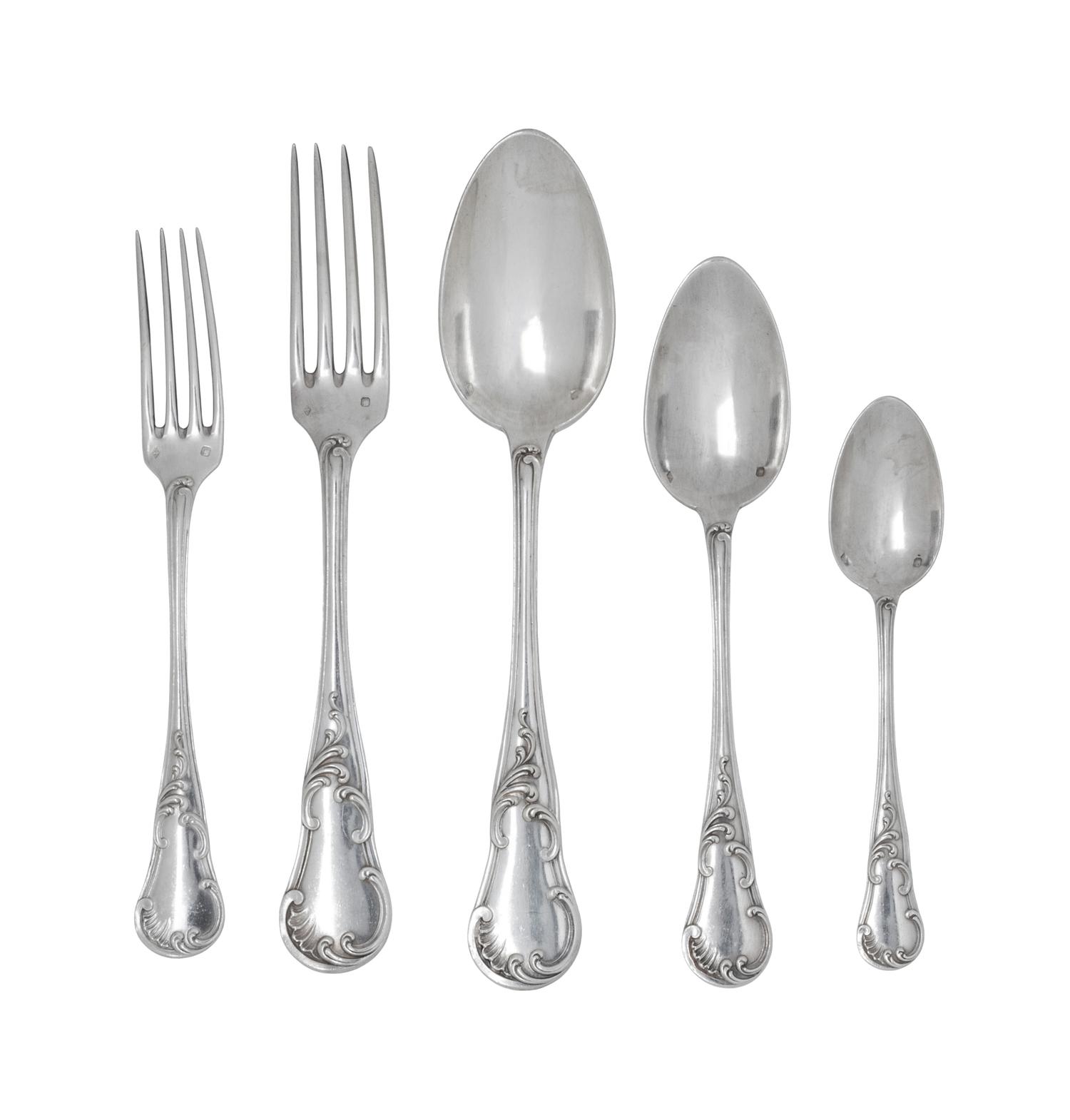 A French Silver Flatware Service