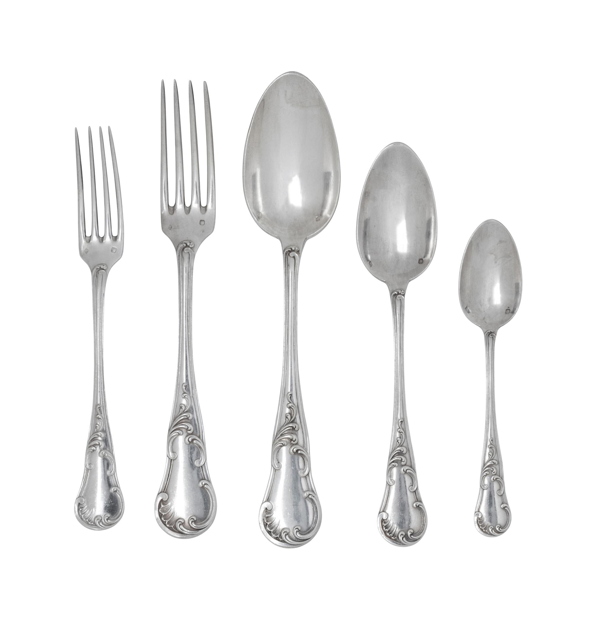 A French Silver Flatware Service