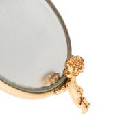 RUSER, YELLOW GOLD PERFUME BOTTLE AND MIRROR