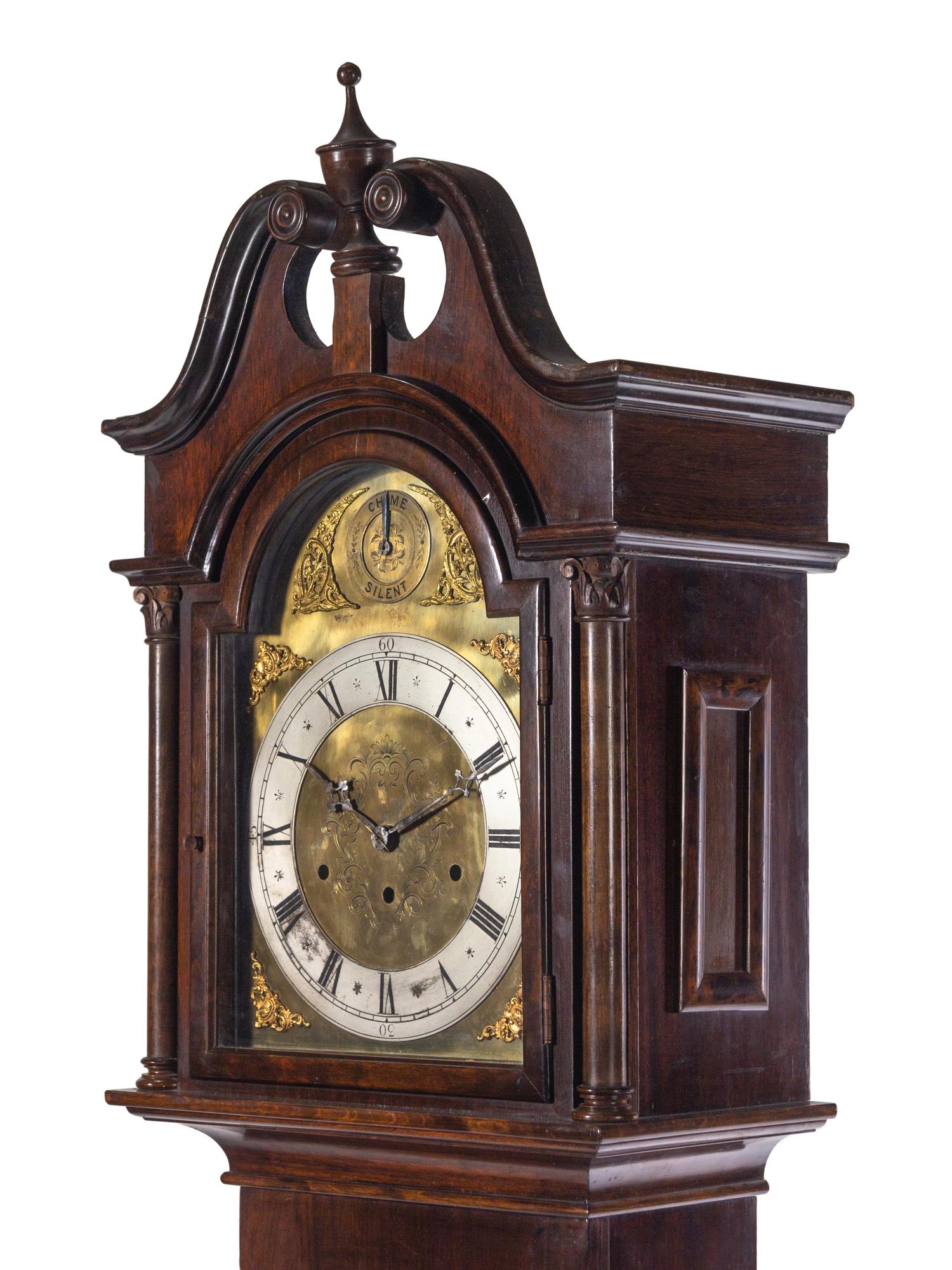 A George III Style Mahogany Tall Case Clock