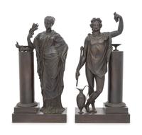 A Pair of French Bronze Allegorical Figures