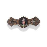 REVIVALIST, ENAMEL AND GOLD BROOCH
