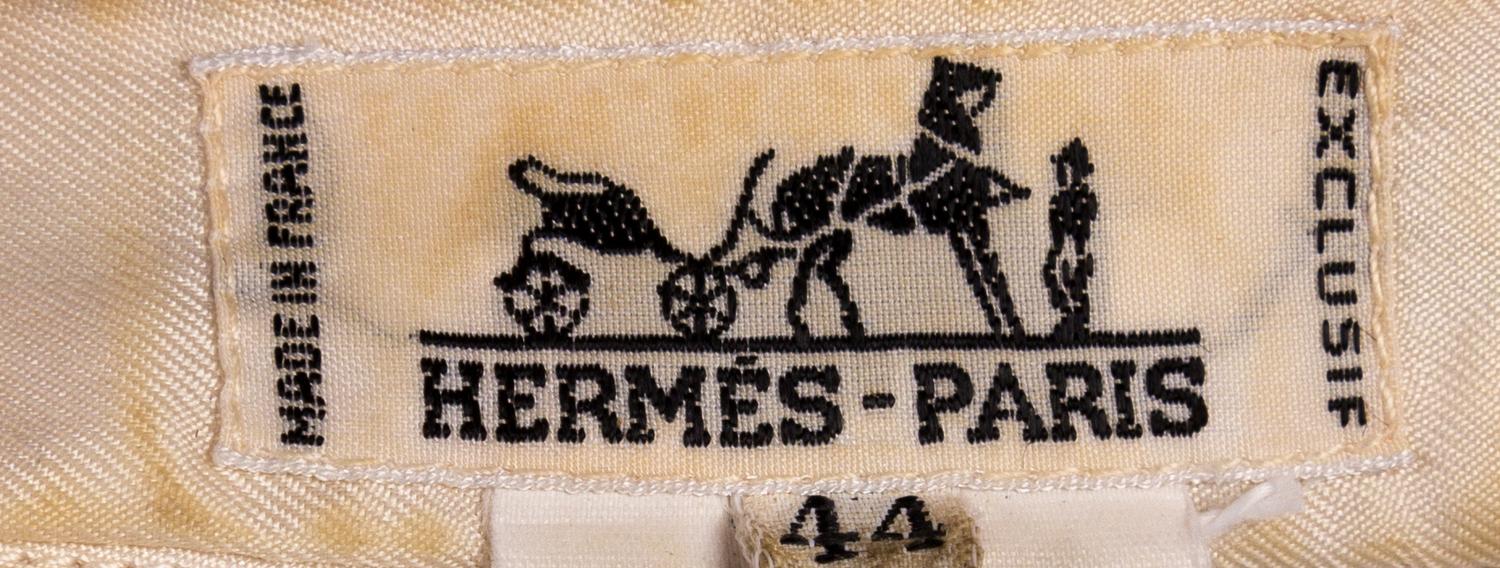 An Hermès Silk Blouse, Size 44.