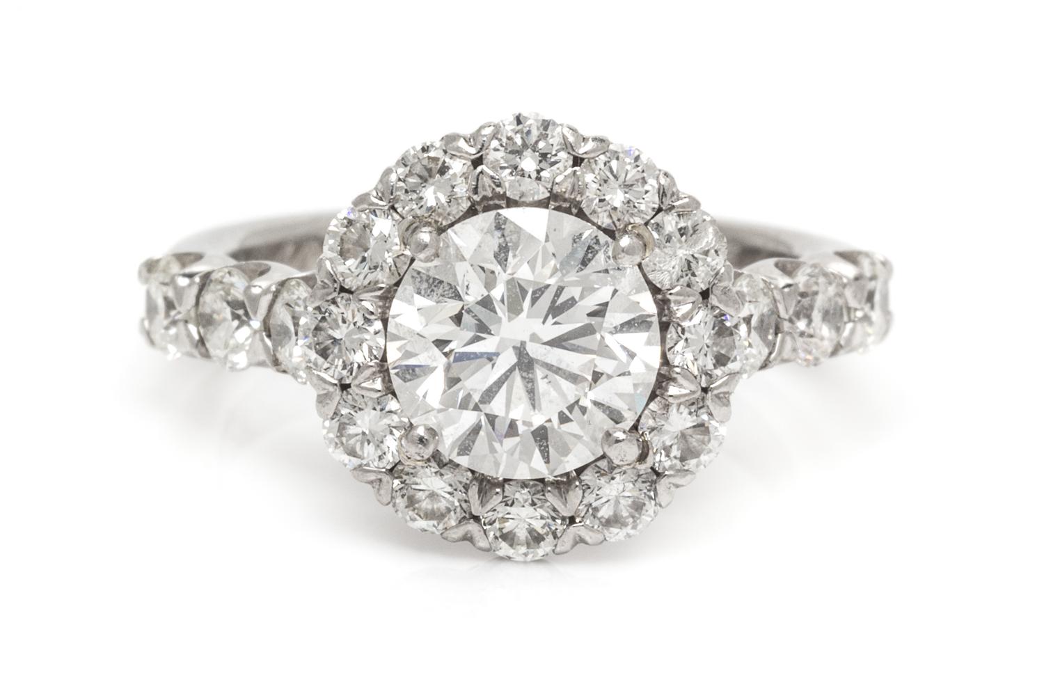 A Platinum and Diamond Ring, 4.80 dwts.