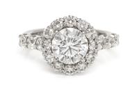 A Platinum and Diamond Ring, 4.80 dwts.
