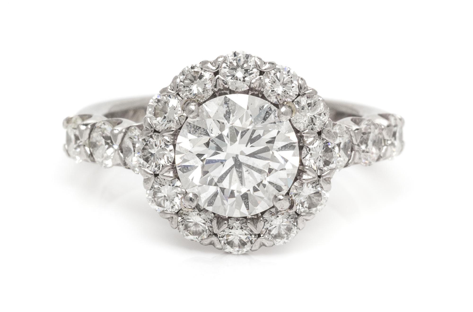 A Platinum and Diamond Ring, 4.80 dwts.