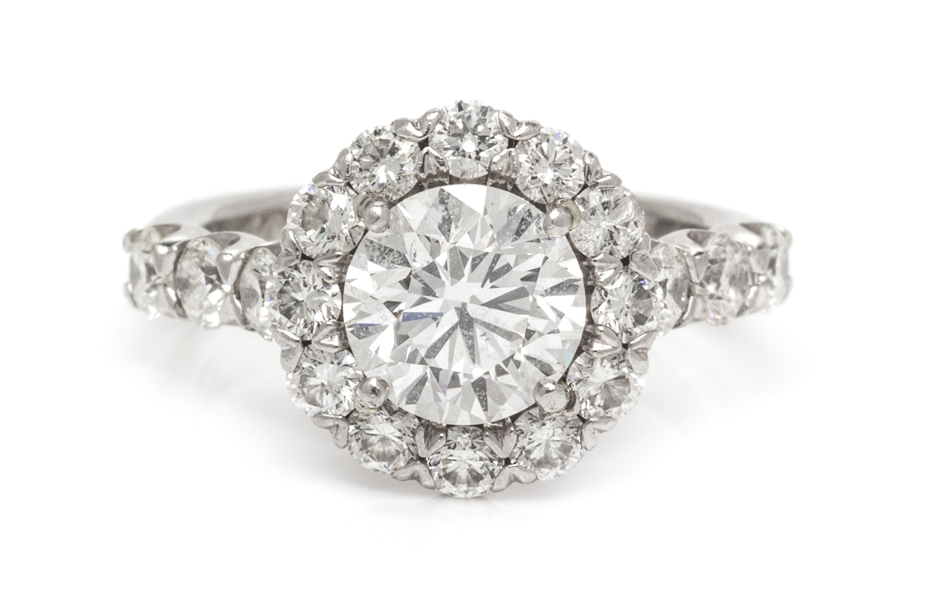 A Platinum and Diamond Ring, 4.80 dwts.