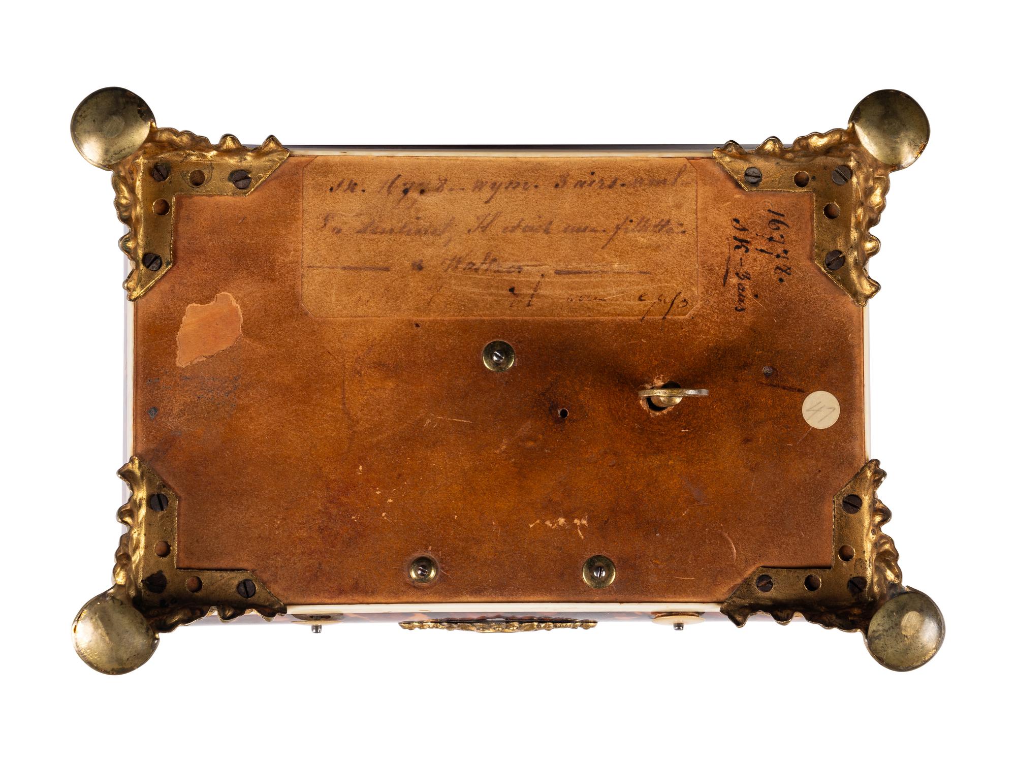 A Palais Royal Tortoise Shell Musical Sewing Necessaire