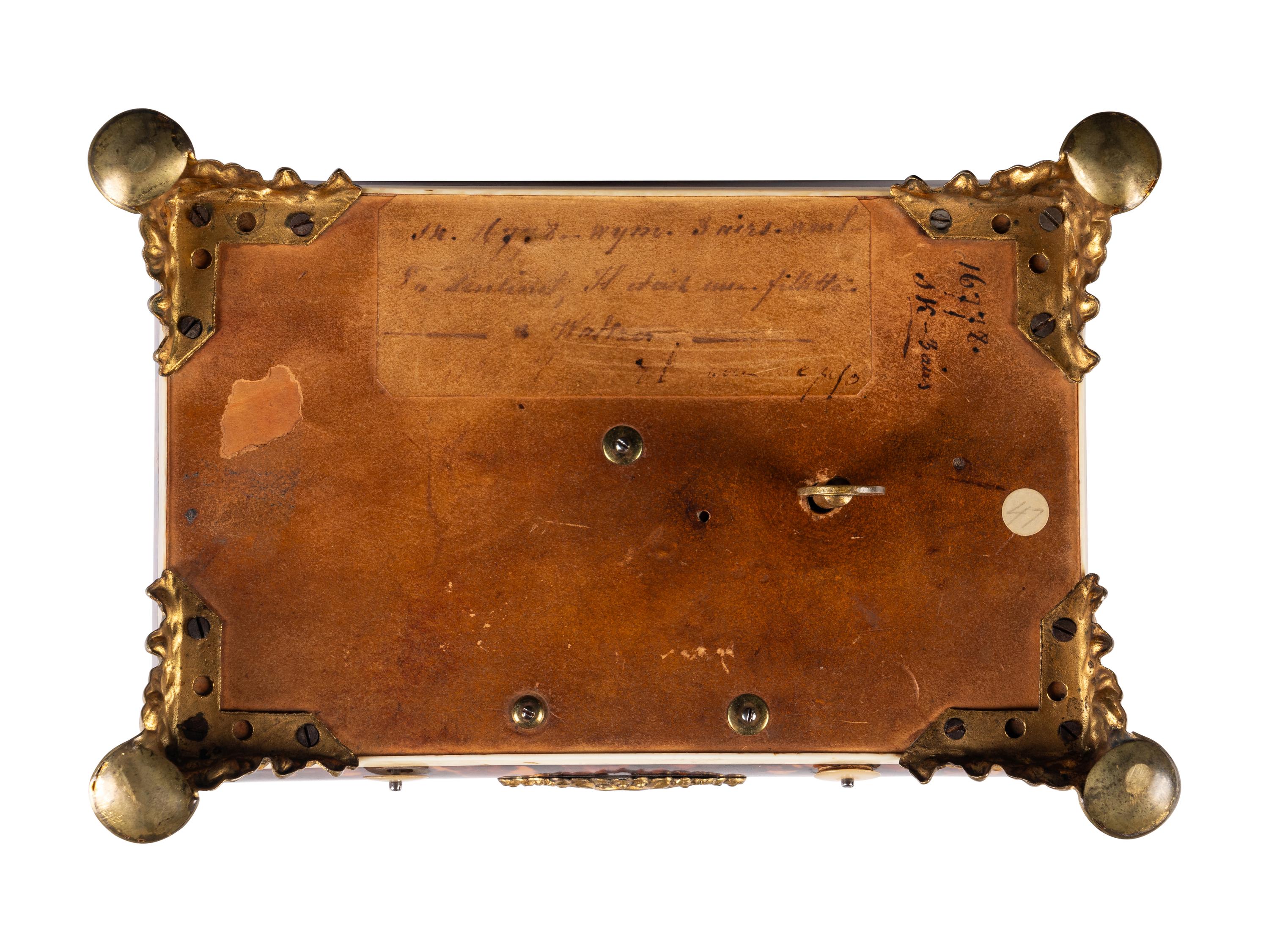 A Palais Royal Tortoise Shell Musical Sewing Necessaire
